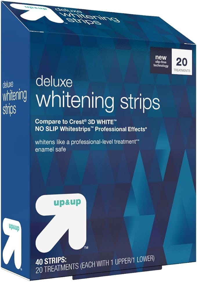 Deluxe Whitening Strips -20 Day Treatment - Up&ampUp153 (Compare to Crest 3D White No Slip Whitestrips Professional Effects)