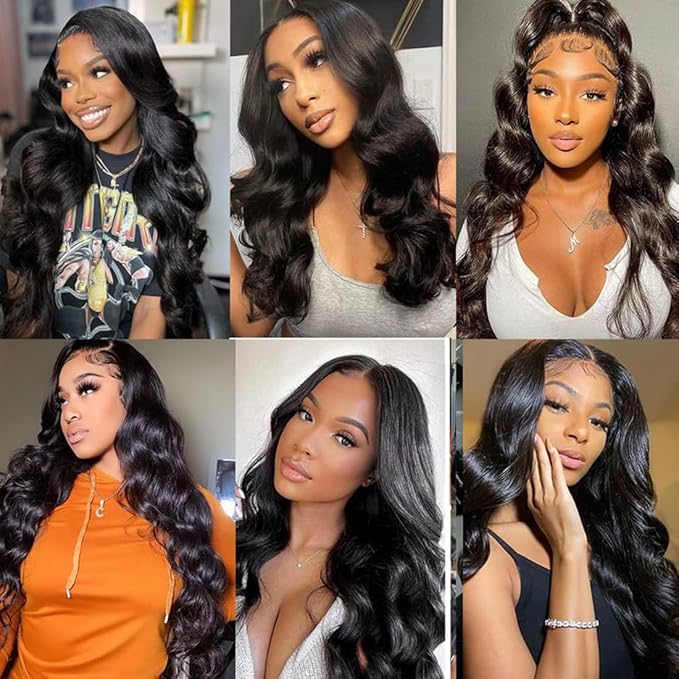 Brazilian Body Wave Human Hair Bundles with Closure Human Hair Bundles with Closure 22 24 26+20inch 100% Unprocessed Virgin Body Wave 3 Weaves with 4x4 Lace Closure Natural Black