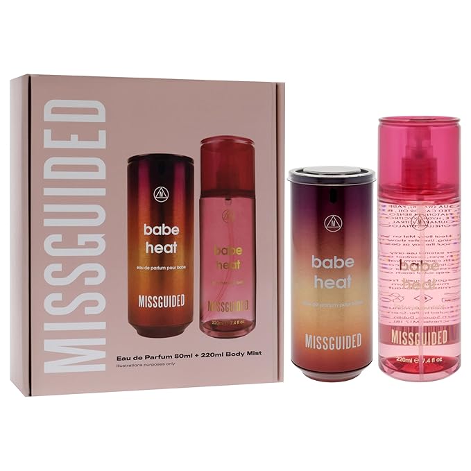 Missguided Babe Heat for Women - 2 Pc Gift Set 2.7oz EDP Spray 7.4oz Body Mist