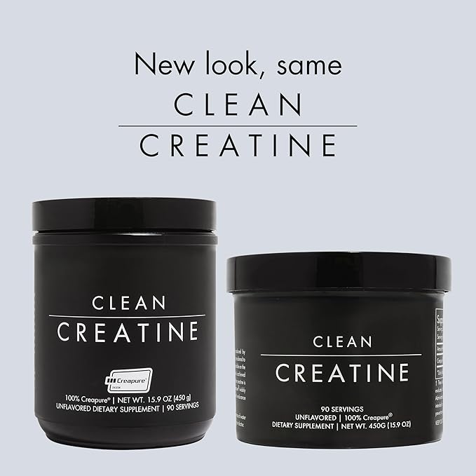 CLEAN Creatine - 100% Creapure® Creatine Monohydrate Powder for Muscle Health Performance and Cognitive Support | 3rd Party Certified by NSF | 90 Servings | Unflavored | Vegan Keto and Gluten-Free