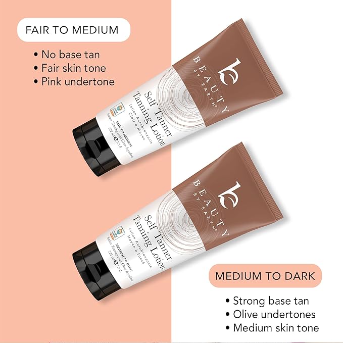 Tanning Lotion Self Tanner Kit - USA Made with Organic &amp Natural Ingredients Self Tanning Lotion Face Tanner &amp Application Kit Non Toxic Gradual Tan Sunless Tan for Women &amp Men