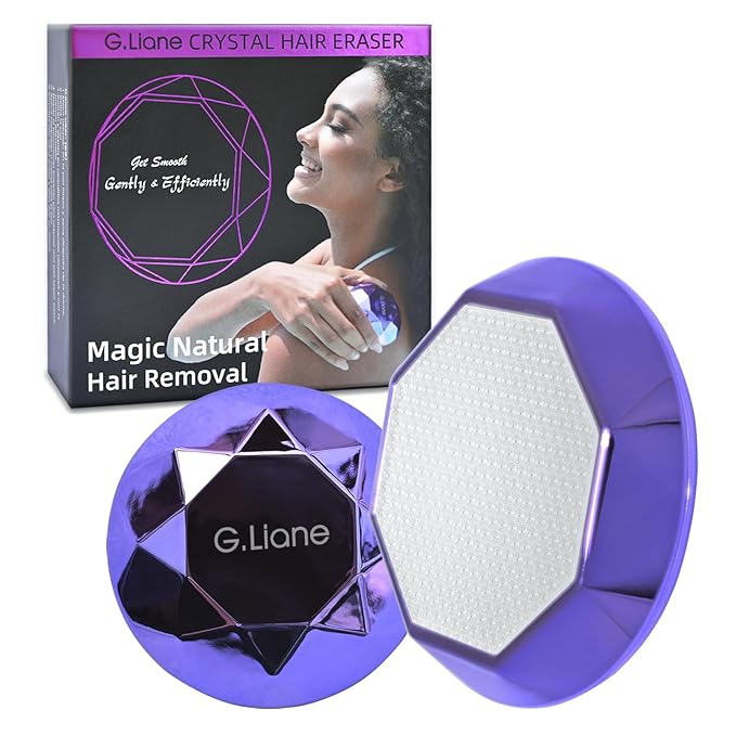 Crystal Hair EraserPainless Nano Hair Remover ExfoliationGentle and Efficient Glass Hair Removal Device Without WaxingNatural Epilator for Women and Men(Violet)