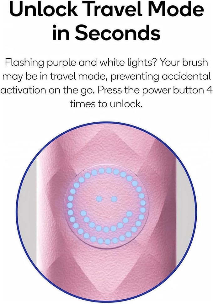 Burst Curve Sonic Electric Toothbrush for Adults (Blush Pink) | Slim Travel Brush with Cover | Ultra Soft Bristles | Up to 2 Month Rechargeable Battery | Two Modes &amp Timer