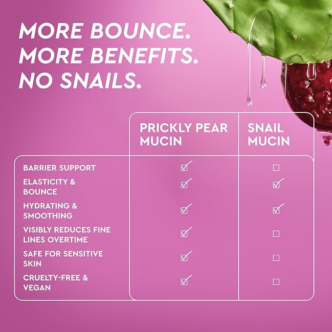 Glow Recipe Prickly Pear Peptide Mucin - Vegan Snail Mucin Face Serum to Hydrate &amp Repair Skin Barrier with Pore Refining Bio-active Peptides &amp Deep Hydration - Glass Skin Korean Skincare (4