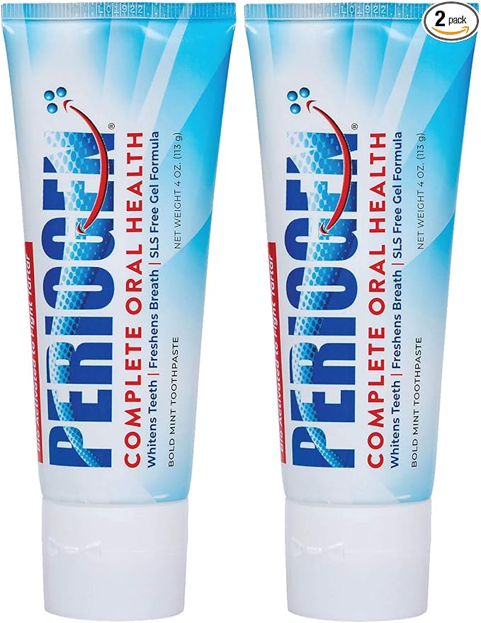 Periogen Toothpaste - Super Cleaning Plaque &amp Tartar Control Formula - SLS Free- 2-Pack