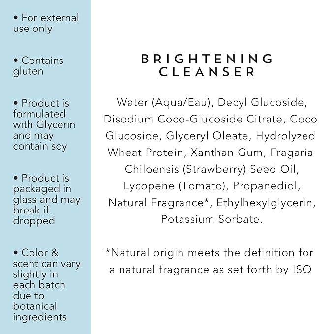 Indie Lee Brightening Facial Cleanser - Daily Hydrating Cleanser Makeup Remover &amp Exfoliating Face Mask to Brighten Firm &amp Protect Dry Skin - Clean Gentle Face Wash (4.2oz)