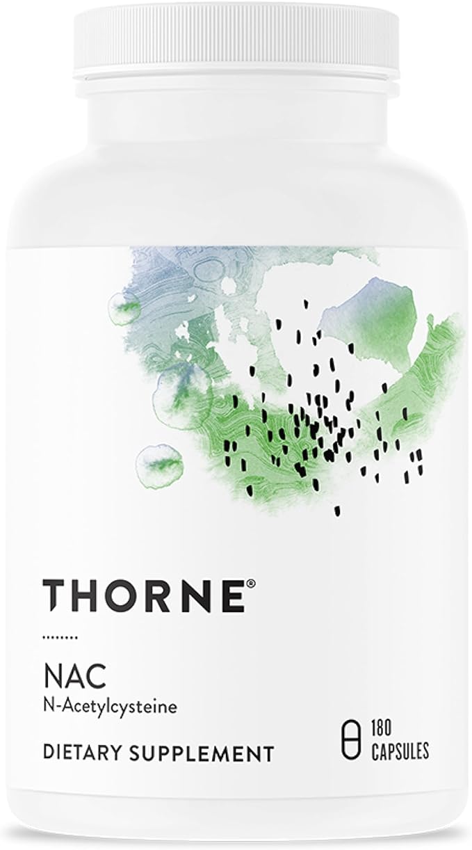 THORNE - NAC - N-Acetylcysteine - 500mg - Supports Respiratory Health and Immune Function* Promotes Liver and Kidney Detox - 180 Capsules