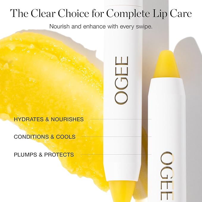 Ogee Sculpted Lip Oil - Lip Stain Made with 100% Organic Coconut Oil Jojoba Oil and Health & Beauty > Health Care > Vitamins & Supplements > Vitamins > Vitamin E - Best as Lip Balm or Overnight Lip Treatment - CLEAR