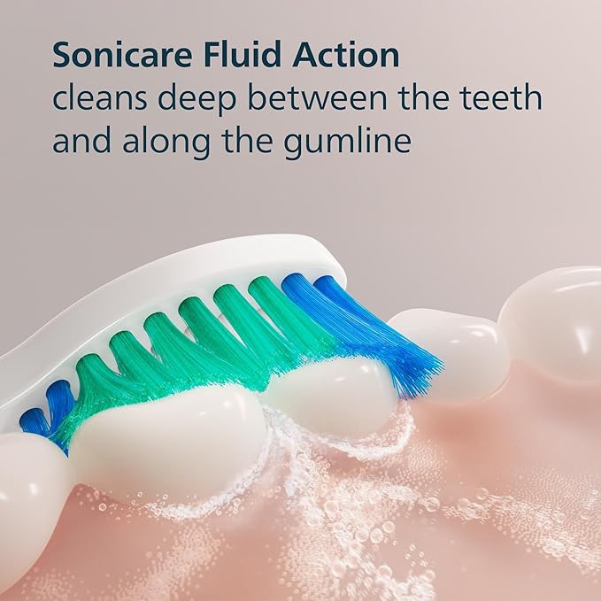 Philips Sonicare C1 SimplyClean - Genuine Replacement Electric Toothbrush Heads White 6 Pack Up to 18 Month Supply HX6016/77