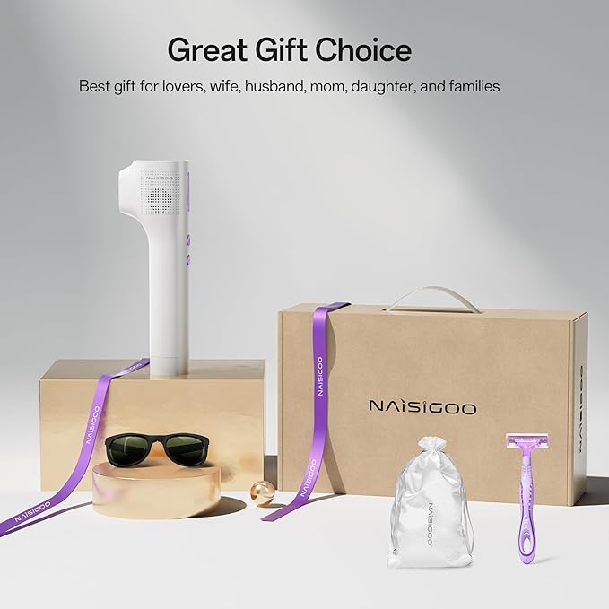 Laser Hair Removal Device for Women and Men IPL Painless Sapphire Laser Hair with 40°F Ice-Cooling System Safe for Body Treatment Long-Lasting Hair Removal from Home Face Legs Back Bikini Line