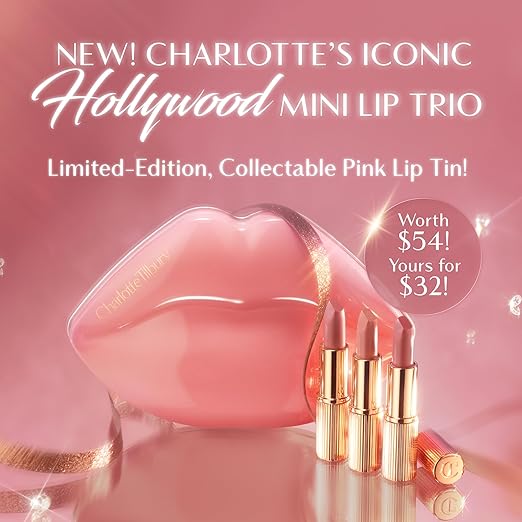 Charlotte Tilbury K.I.S.S.I.N.G Lipstick - Moisturizing &amp Hydrating Lipstick with Light-Diffusing Pigments for a Luminous Finish &amp Fuller-Looking Lips