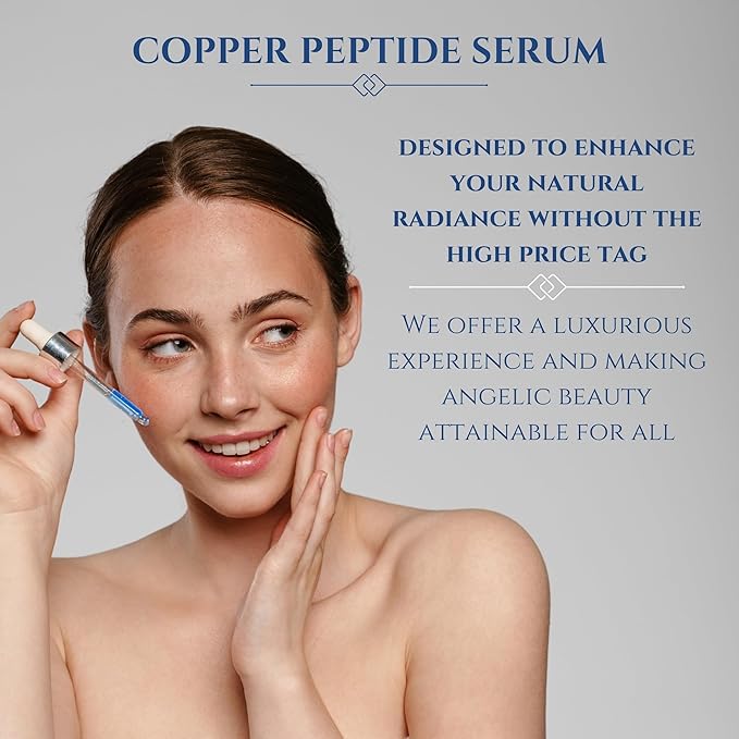 Copper Peptides Serum for Face 2% Copper Peptide with 4% Epidermal Growth Factor (EGF Serum) Niacinamide Ceramides Squalane &amp Hyaluronic Acid Multi Peptide Collagen Peptide Complex 1 fl oz