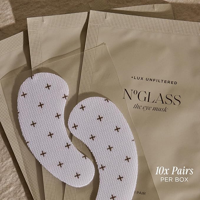 '+ Lux Unfiltered Cooling Under Eye Patches - Anti-Slip Caffeine Infused Korean Eye Mask - Reduces Puffiness Brightens &amp Hydrates Skin - Fragrance Free Vegan &amp Cruelty Free - 10 Count