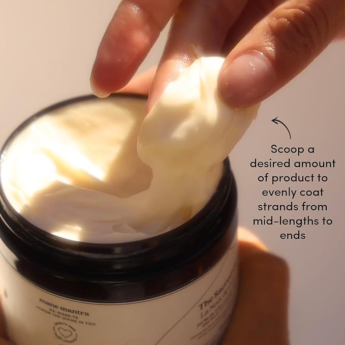 Fable &amp Mane Deep Moisture Repairing Hair Mask For Frizzy Dry Damaged Hair. Treatment Repairs and Softens with Shea Butter and Coconut