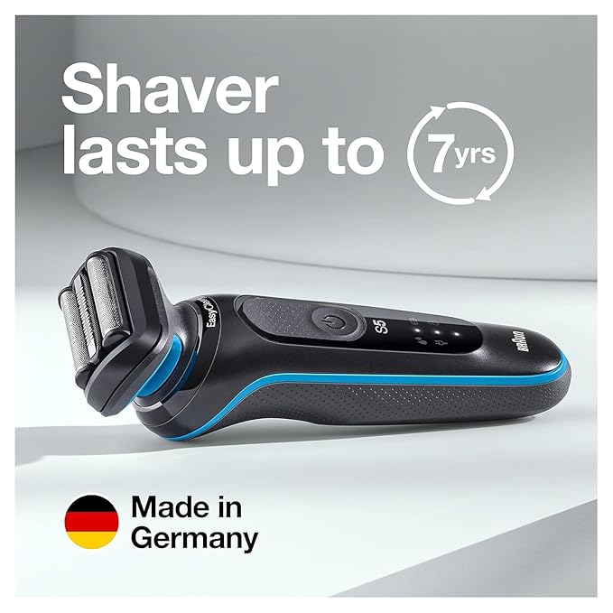 Braun Series 5 5049cs Electric Shaver with Charging Stand Beard Trimmer Face Shaver Wet &amp Dry Rechargeable Cordless Foil Shaver Blue