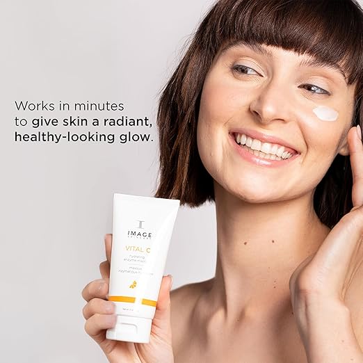 IMAGE Skincare VITAL C Hydrating Enzyme Masque Brightening Facial Mask with Vitamin C and Hyaluronic Acid 2 oz
