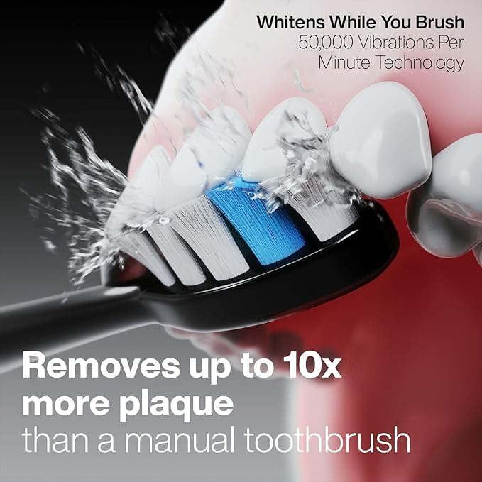 Aquasonic Duo Series PRO UV - ADA Accepted Electric Toothbrushes with UV Sanitizer - Inductive Charging Base - 5 Modes with Smart Timers - 10 Proflex Brush Heads &amp 2 Travel Cases