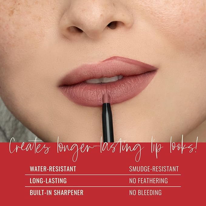 Runway Rogue Designer Liner Lip Pencil Matte Spiced-Nude Lip Liner Pencil and Lip Liner Sharpener ?˜Nude Awakening'