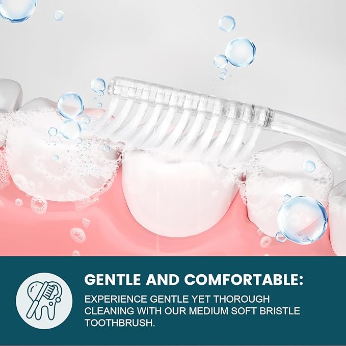 Navona 100 PCS Travel Toothbrush and Toothpaste Set Travel Toothpaste Bulk Toothpastes Individually Wrapped Bulk Toothbrush Ergonomics HandleMedium Soft Bristle Perfect for Hotel