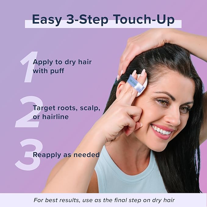 TRUHAIR Root &amp Scalp Cover Up Pressed Powder Compact Waterproof Weightless Hair Coverage &amp Bald Spot Concealing Root Touch Up Hair Color for Gray Coverage &amp Thinning Areas 0.35 Oz (Lig