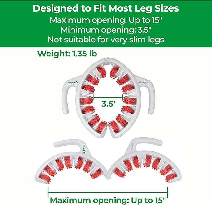 TESMED Cellulite Manual Massager : Made in Italy Patented with Converging &amp Diverging Roller Technology. Anti Cellulite Roller for Thighs and Buttock