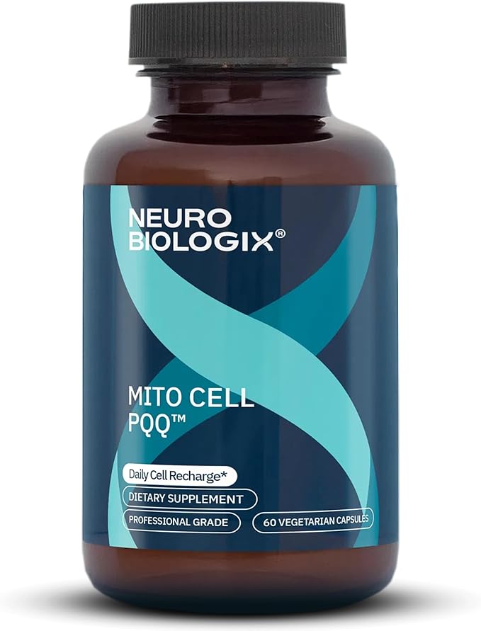 Neurobiologix Mito Cell PQQ Energy &amp Focus Supplement with CoQ10 Vitamin C NADH Acetyl L Carnitine &amp Antioxidants for Cellular Health &amp Mitochondrial Support Promotes Overall Wellness