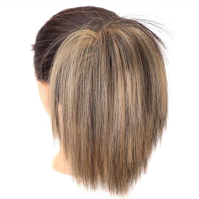 Hair Accessories 1 Pack Synthetic Messy Bun with Elastic Rubber Band Wig Straight Hair Ponytail Extensions Hair Bun for Women Hair Pieces For Women(Dimgrey)