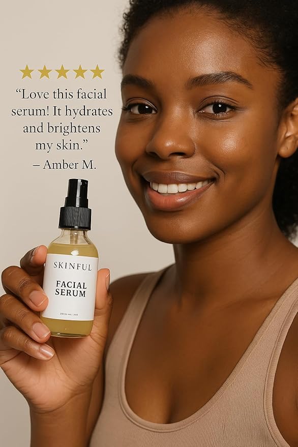 Skinful Facial Serum for Soft Youthful Skin Nourishing Firming Face Serum for Glowing Skin - 2oz