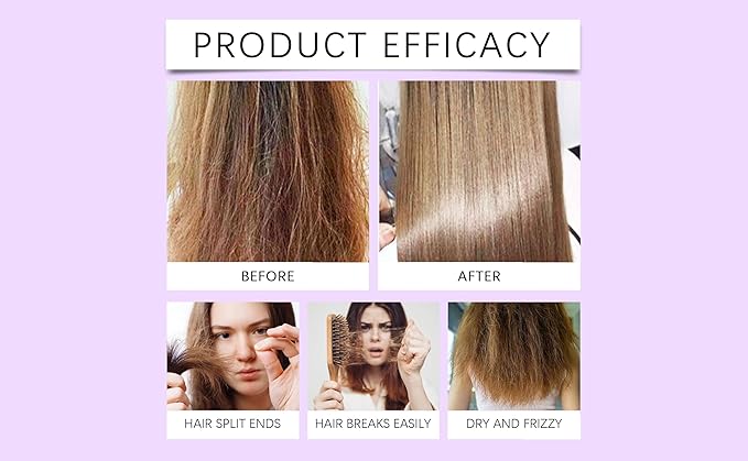 AMALIA Purple Hair Mask Color Toning Treatment Neutralizes Yellow Tones Moisturizing Hair Care 3.53 oz