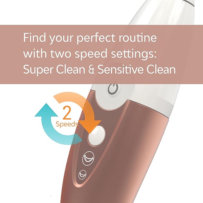 Tao Clean UV Sanitizing Sonic Toothbrush and Cleaning Station Electric Toothbrush Dual Speed Setting Rose Gold