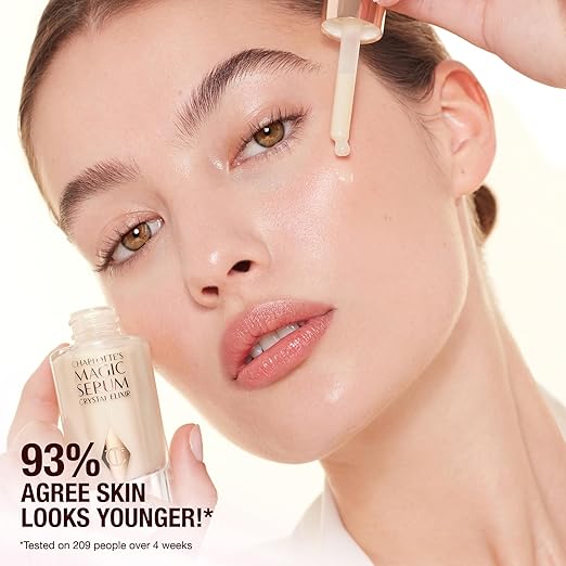 Charlotte Tilbury Magic Serum Crystal Elixir - Skincare Set Essential - Firming Peptide Serum for Face &amp Neck - Perfect for Gifting &amp Makeup Pairings
