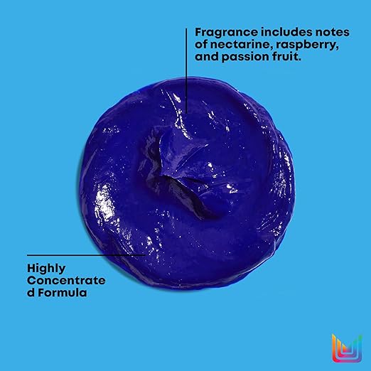 Matrix Brass Off Color Depositing Blue Hair Mask - Neutralizes and Tones Brassy or Orange Hair For Color-Treated Lightened Brunettes or Dark Blondes