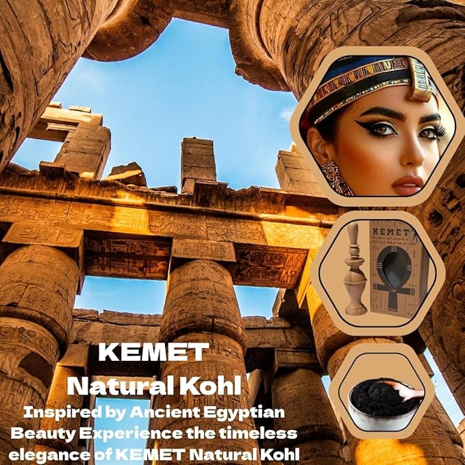Kemet 100% Natural Egyptian Eyeliner in Powder Form Handmade Eyeliner with Pharaoh packing.