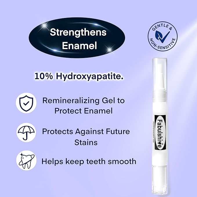 Teeth Whitening Gel Kit Refill Pack 10ml Whitening Gel Syringe + 2ml Remineralizing Gel Pen 25 Uses American Powerful Teeth Whitener