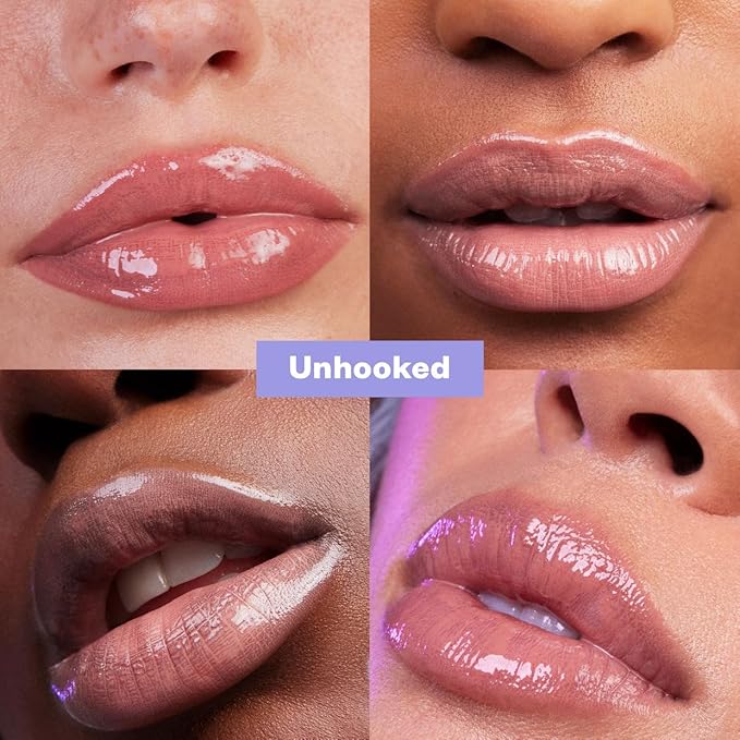 Kosas Wet Lip Oil Gloss - Hydrating Lip Plumping Treatment with Hyaluronic Acid &amp Peptides Non-Sticky Finish (Unhooked)
