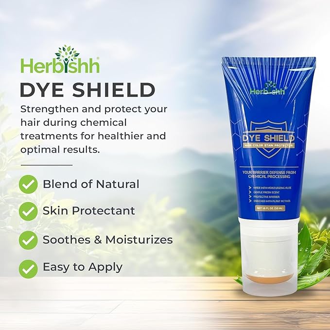 Herbishh Light Brown 3 in 1 Hair Dye Shampoo 400 ML PPD Free + Hair Color Stain Protector ? Dye Shield or Defender for Skin