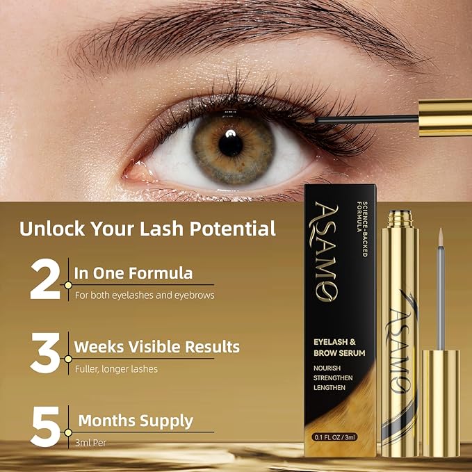 Eyelash &amp Eyebrow Growth Serum ? 15 Plant Extracts for Longer Denser &amp Fuller Lashes &amp Brows Boosts Natural Hair Developmenteyelash serumHypoallergenic Oil-Freelash growth serum (PURE