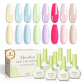 MelodySusie Plant Based Gel Nail Polish SetSpring and Summer Macaron ColorsHema FreeSoak Off UV LED Gel Polish Nail Art Manicure Salon DIY at Home 8Pcs 10ml/0.34 fl oz