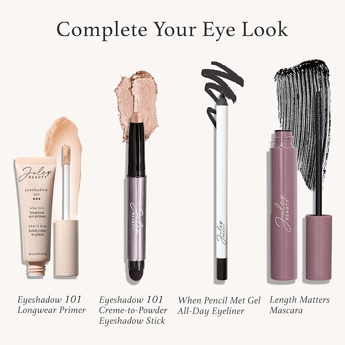Julep Eyeshadow 101 Cr?me-to-Powder Waterproof Eyeshadow Stick Duo ? Long-Lasting Crease-Proof Easy Apply with Built-in Smudger - Bronze Shimmer and Warm Gold Shimmer