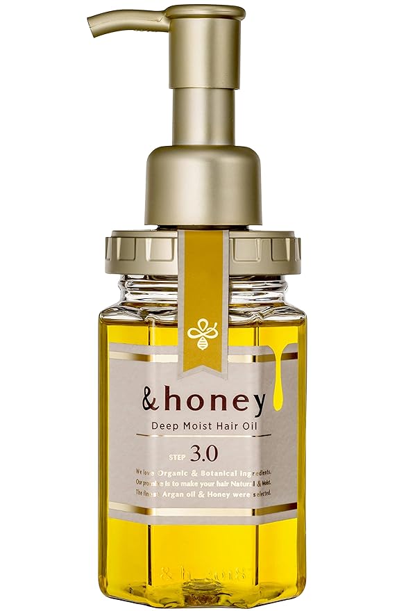 &amphoney Deep Moist Hair Oil Bulgarian Damask Rose Honey 3.4 oz (100 m)