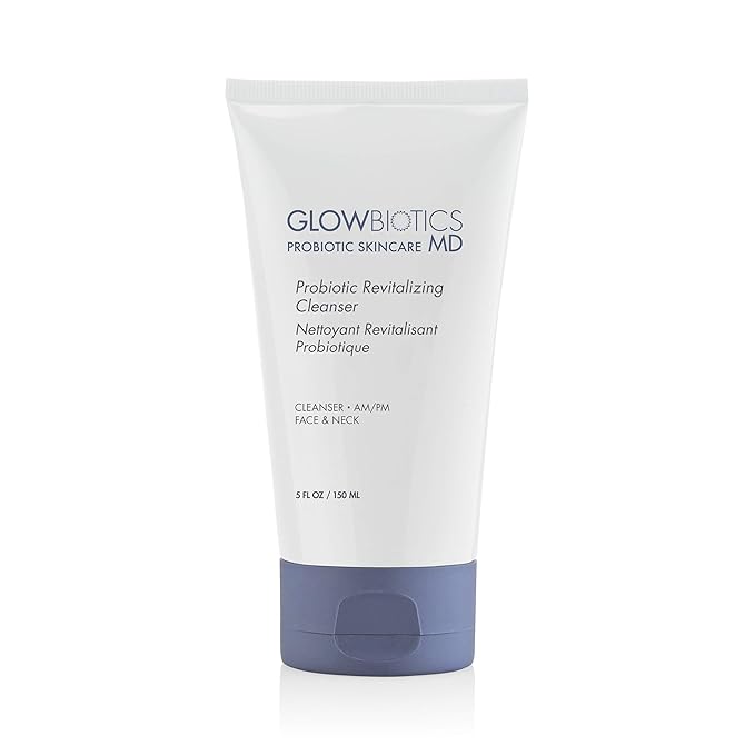 Glowbiotics Probiotic Revitalizing Cleanser 5 oz ? Gentle Hydrating Face Wash with Probiotics Peptides &amp Aloe Vera | Daily Cleanser for Sensitive Dry &amp Aging Skin