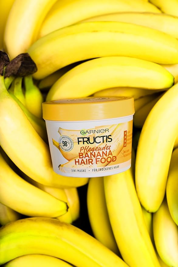 Garnier Fructis Nourishing Banana Hair Food 3-in-1 Mask for Dry Hair Nourishes and Gives Smoothness 390 ml