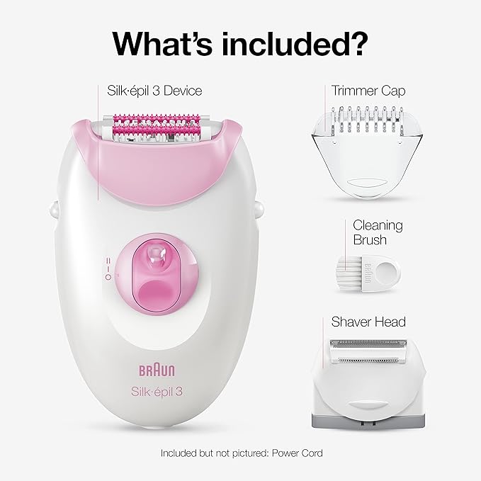 Braun Epilator Silk-epil 3 3-270 Hair Removal Device Epilator for Women Shaver &amp Trimmer Hair Removal