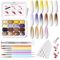 Sponge Pat Paint Nail Gel Ombre Nails Gradient Gel Nail Blush Blooming Aura Nails Drawing Stripper Floral Painting DIY Nail Art No Wipe UV/LED Curing (16 Colors K)