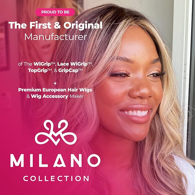 MILANO COLLECTION Wig &amp Hat Combo 18 Attachable Hair with Hat Chic Hat and Hair Extension Pack with Attachable Synthetic Hair Blonde
