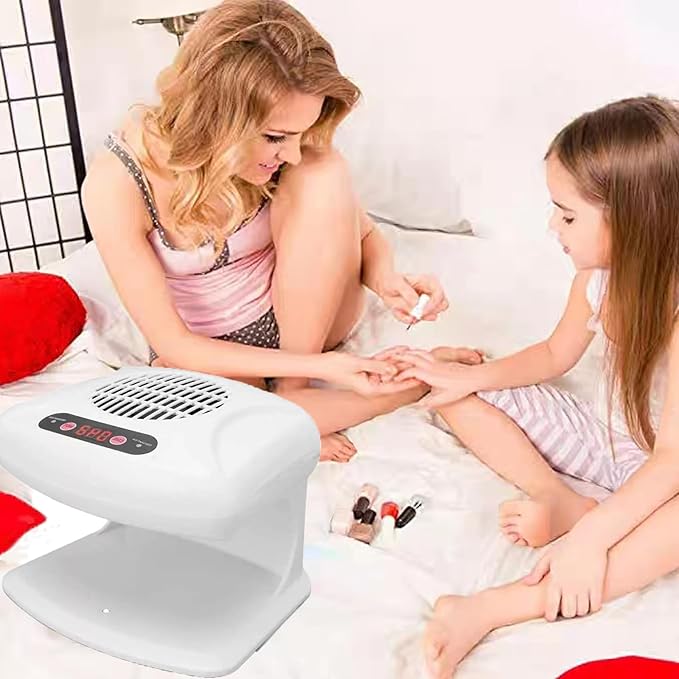 Nail Dryer for Regular Polish 300W 2 in 1 Nail Drying Fan with Auto Sensor Hot and Cold Air Professional Nail Dryer for Manicure Salon and Daily Home Use(White)