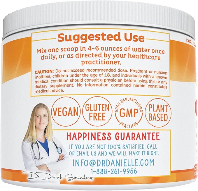 Doctor Danielle Gut Assist - Leaky Gut Repair Supplement Powder Glutamine Arabinogalactan Licorice Root - Supports IBS Heartburn Bloating Gas Constipation SIBO from Orange Flavor