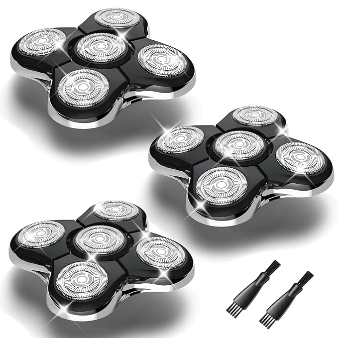 3Pack Shaver Replacement Head Compatible with Remington Balder Pro Head Shaver ModelSPR-XR7000with 2 Sweeping Brush