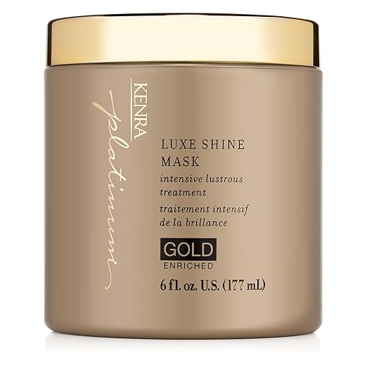 Kenra Platinum Luxe Shine Mask |Shine-Enhancing Intensive Conditioning Mask |Increases slip Smoothness &amp Improves Manageability |Experience 2x Stronger Hair* |72 hour humidity protection* |6 oz