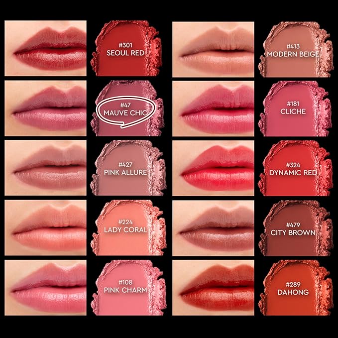 HERA Rouge Classy Lipstick #181 CLICH? | Luxurious Long-Lasting Color Featherlight Comfort Luminous and Velvety Finish Seoul-Inspired Shades Korean Lip Makeup 0.12 oz. (3.5g)